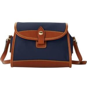 Women's Dooney & Bourke Wayfarer Flap Nylon Crossbody, Blue, EUC!